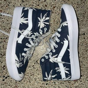 Custom Palm Tree High Top Vans